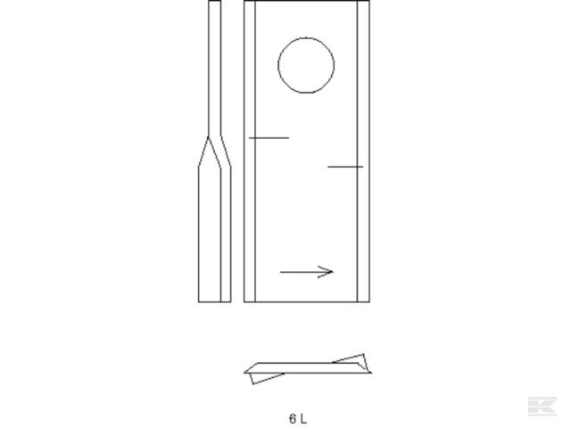 Kuhn FC og GMD Kniv Højre 45 x 107 mm
