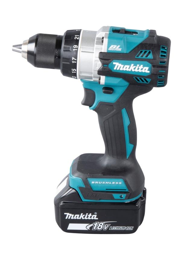 Makita DHP486RTJ Slagboremakine m/ 2 stk.5,0 Ah Batteri og Lader
