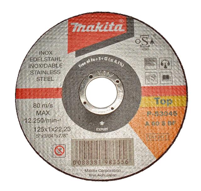 Makita Skæreskive P-53045 125 x 1,0 mm  Inox pk a 10 stk