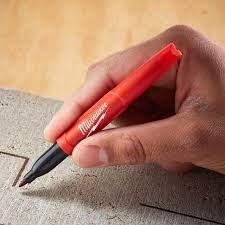 Milwaukee Permanent Marker med fin spids, sort