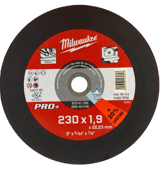 Milwaukee Skæreskive PRO+ SCS 41  230x1.9x22 MM, 1 stk.