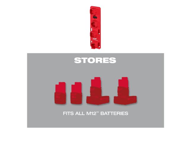 Milwaukee Packout M12 Batteriholder