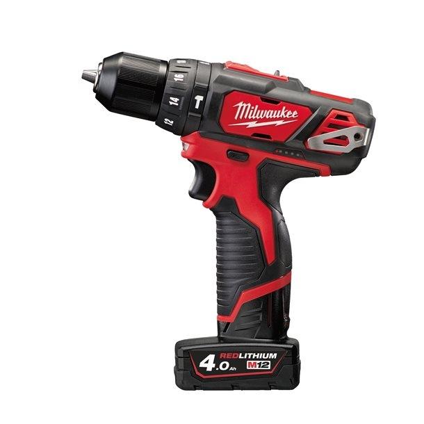 Milwaukee M12 BPD-402C Slagboremaskine m/Batterier og Lader