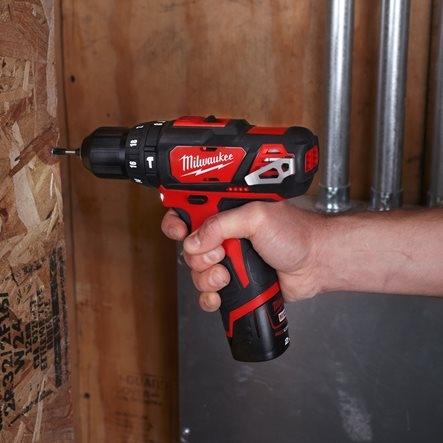 Milwaukee M12 BPD-402C Slagboremaskine m/Batterier og Lader