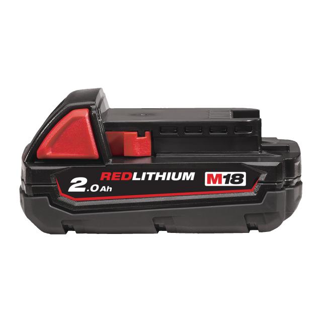 Milwaukee M18 - 2,0 Ah REDLITHIUM™ batteri for maksimal kraft	