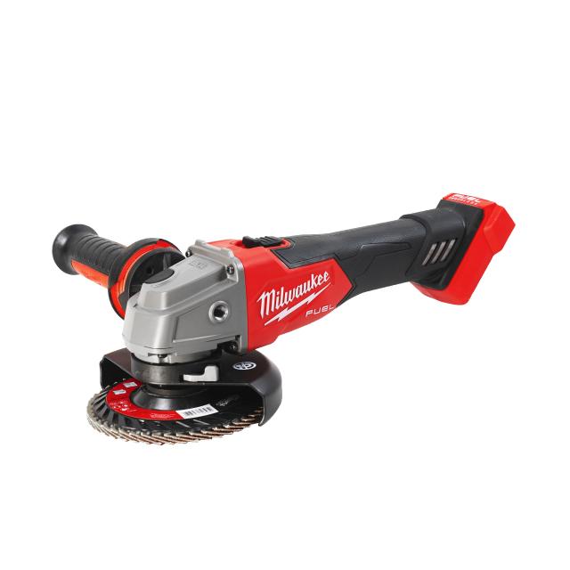 Milwaukee M18 FSAGF125XPDB-0X FUEL™ 125 mm vinkelsliber med låsbar afbryder u/Batterier og Lader