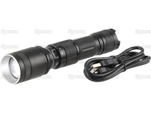 Lommelygte Genopladelig, LED 600 Lumen