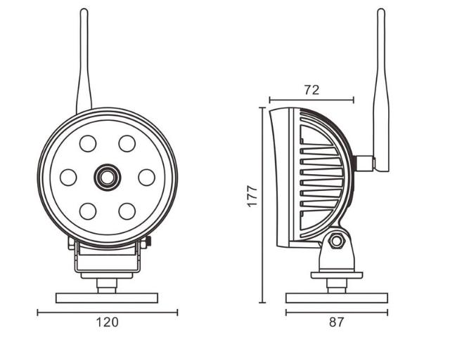 Sparex Arbejdslygte LED 1080lm med Kamera
