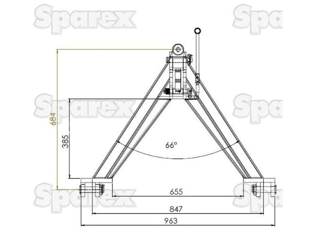 Sparex A-ramme traktordel (Kat. 2)