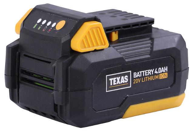 Texas batteri 20V / 4,0 Ah batteri, på lager igen 25. september 